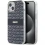 DKNY DKHMP15MHRHSEK Kietas Dėklas iPhone 15 Plus / 14 Plus 6,7 inch Juodas IML Mono & Stripe MagSafe
