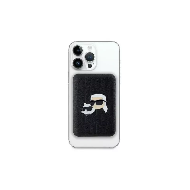 Karl Lagerfeld Power Bank Wireless 5000mAh 15W MagSafe Black Karl & Choupette Head Pin KF002166