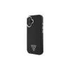 Guess GUHMP16SPGTSPSK iPhone 16 Black Hardcase Grained Triangle MagSafe