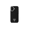Guess GUHMP16SPGTSPSK iPhone 16 Black Hardcase Grained Triangle MagSafe