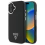 Guess Grained Triangle MagSafe Hard Case, skirta Apple iPhone 16 Plus - juoda