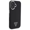 Guess Grained Triangle MagSafe Hard Case, skirta Apple iPhone 16 Plus - juoda