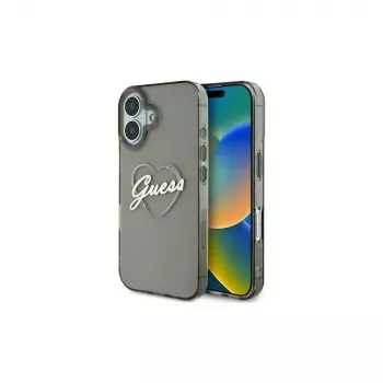 Guess GUHCP16MHCHGSPK Hardcase iPhone 16 Plus 6,7 inch Black Heart IML