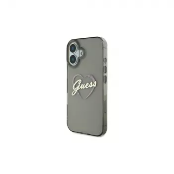 Guess GUHCP16MHCHGSPK Hardcase iPhone 16 Plus 6,7 inch Black Heart IML