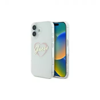 Guess GUHCP16SHCHGSPT Dėklas Apple iPhone 16 6,1 inch Skaidrus IML Heart