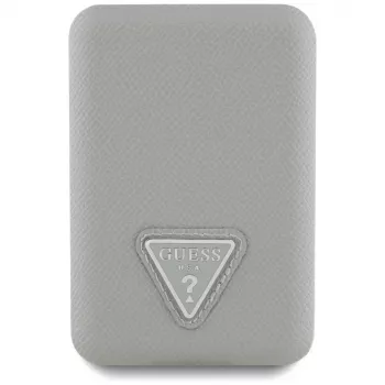 GUESS Grained Triangle Wireless Power Bank 5000mAh 15W USB-C MagSafe Beige