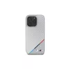 BMW M Carbon Tricolor Line kietas dėklas, skirtas iPhone 16 Pro 6,3 inch pilkas MagSafe