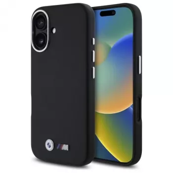 BMW BMHCP16S23PMWK iPhone 16 6,1 inch Black Hardcase M Smooth Full Wrapped Metal