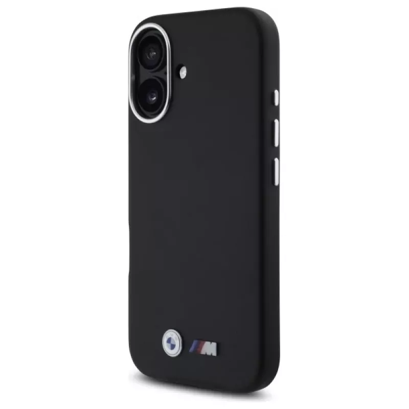 BMW BMHCP16S23PMWK iPhone 16 6,1 inch Black Hardcase M Smooth Full Wrapped Metal