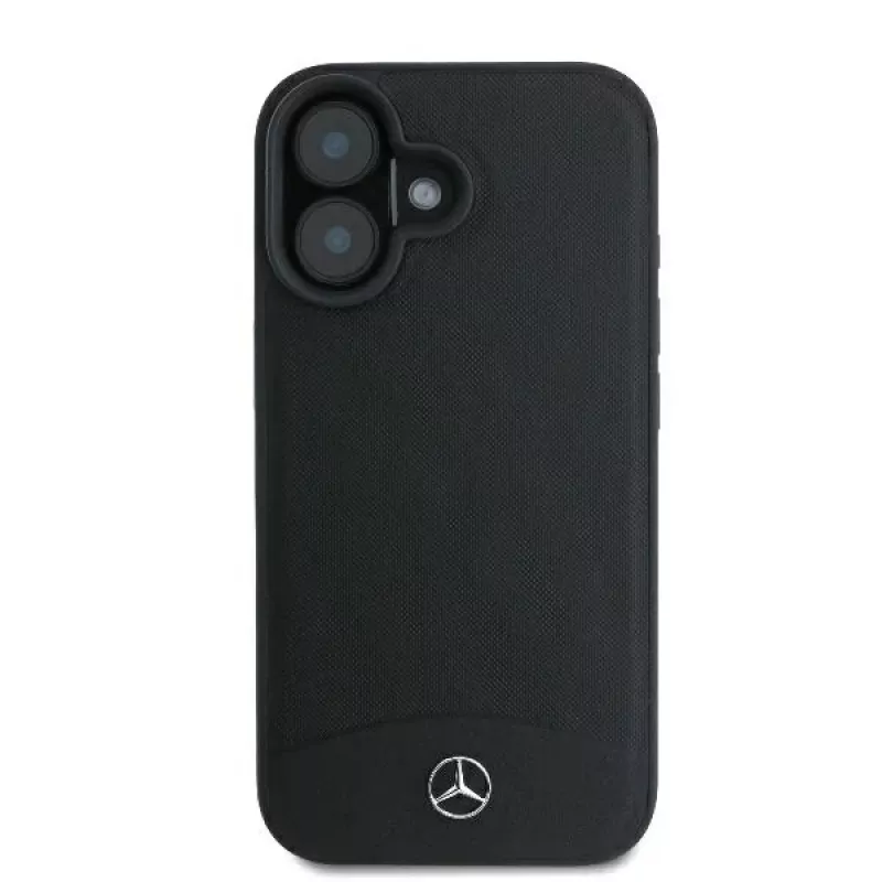 Mercedes-Benz MEHMP16S23RBARK iPhone 16 6,1 inch Black Hardcase Textured and Plain Leather MagSafe