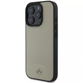 Mercedes-Benz MEHMP16X23RBARE iPhone 16 Pro Max 6,9 inch Beige Hardcase MB Textured and Plain Leather MagSafe