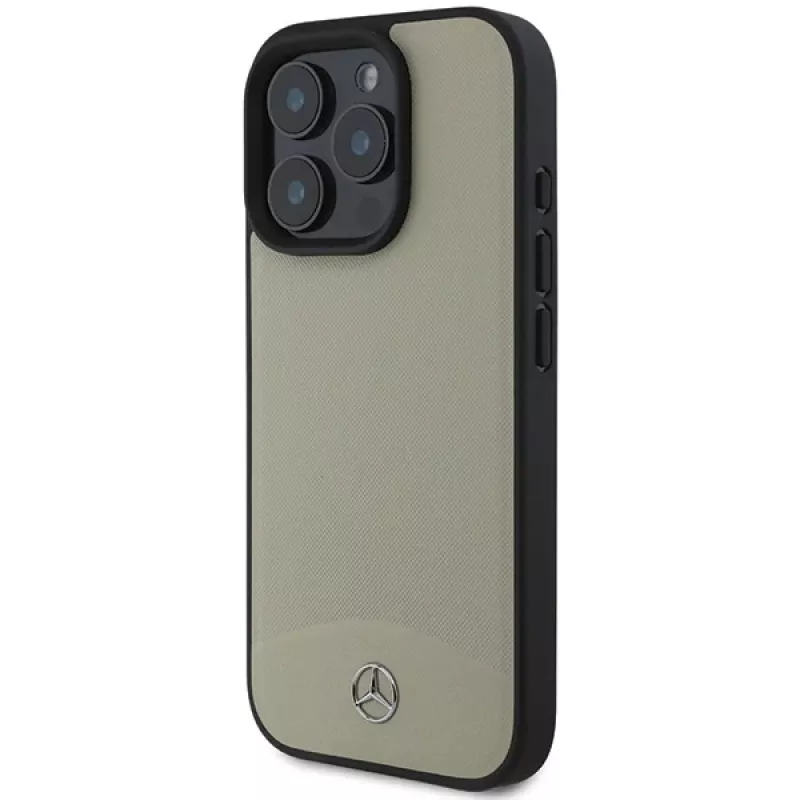 Mercedes-Benz MEHMP16X23RBARE iPhone 16 Pro Max 6,9 inch Beige Hardcase MB Textured and Plain Leather MagSafe