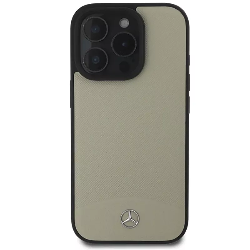 Mercedes-Benz MEHMP16X23RBARE iPhone 16 Pro Max 6,9 inch Beige Hardcase MB Textured and Plain Leather MagSafe