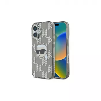 Karl Lagerfeld IML Karl Head Electroplated Case, iPhone 16 (Juoda)