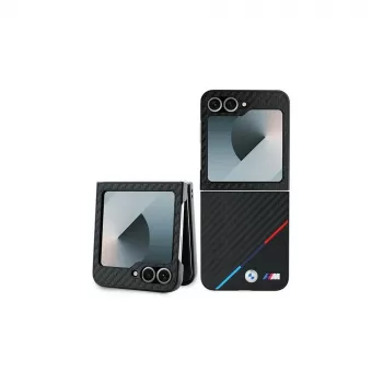 BMW Hardcase for Samsung Galaxy Z Flip6 / Z Flip7 FE - Carbon Tricolor Black