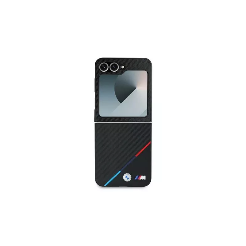 BMW Hardcase for Samsung Galaxy Z Flip6 / Z Flip7 FE - Carbon Tricolor Black