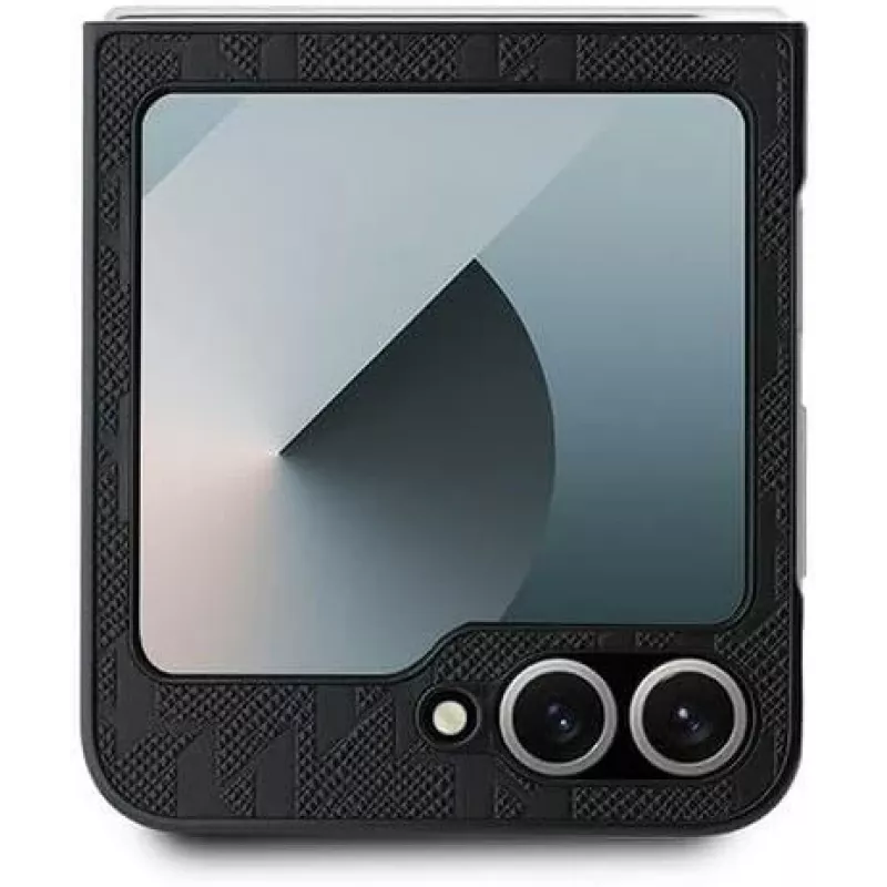 Karl Lagerfeld KLHCZF6PGKSKIHK Saffiano Monogram Hard Case, Samsung Galaxy Z Flip 6 / Z Flip 7 FE, juoda