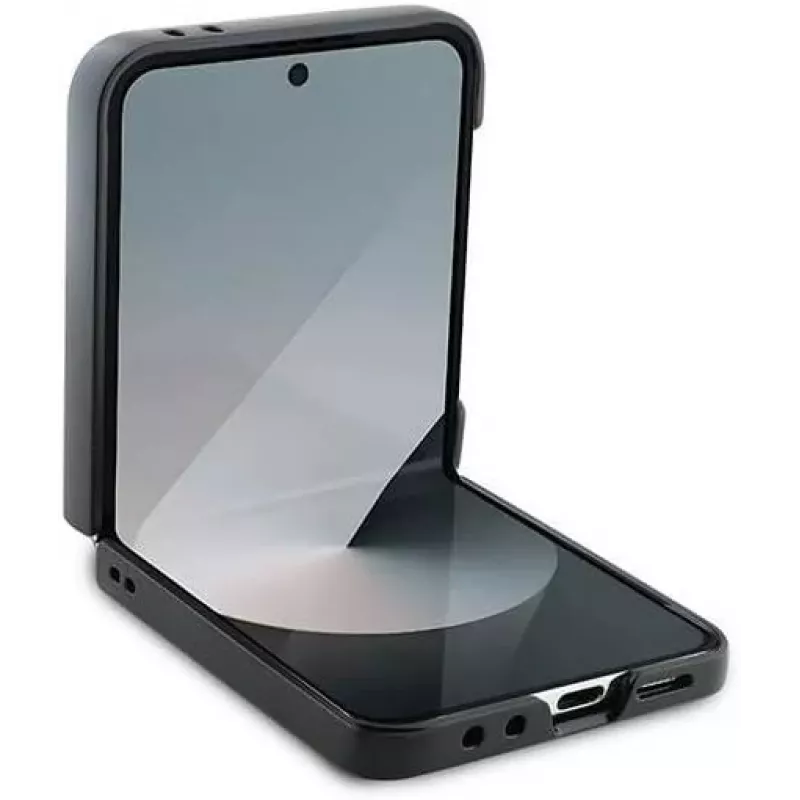 Karl Lagerfeld KLHCZF6PGKSKIHK Saffiano Monogram Hard Case, Samsung Galaxy Z Flip 6 / Z Flip 7 FE, juoda