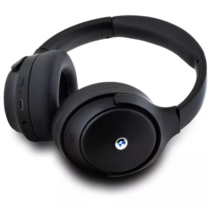 BMW Over-Ear Bluetooth Headphones with Active Noise Cancellation, Black, Metal Logos