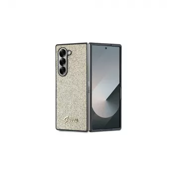Guess Glitter Script Dėklas Samsung Galaxy Z Fold6 - Auksinis