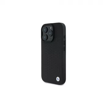 BMW BMHMP16X23RDDK iPhone 16 Pro Max 6,9 inch Black Hardcase Sign Leather Diamond Metal Logo MagSafe