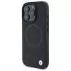 BMW Sign Leather Half Textured Hard Case su Circle MagSafe, skirta Apple iPhone 16 Pro Max 6,9 inch juoda