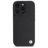 BMW Sign Leather Half Textured Hard Case su Circle MagSafe, skirta Apple iPhone 16 Pro Max 6,9 inch juoda