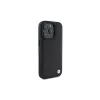 BMW Sign Leather Crossing Lines Pattern Hard Case, skirta Apple iPhone 16 Pro 6,3 colio, juoda