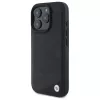 BMW BMHCP16X23RCGPK iPhone 16 Pro Max 6,9 inch Black Hardcase Sign Leather Crossing Lines Pattern