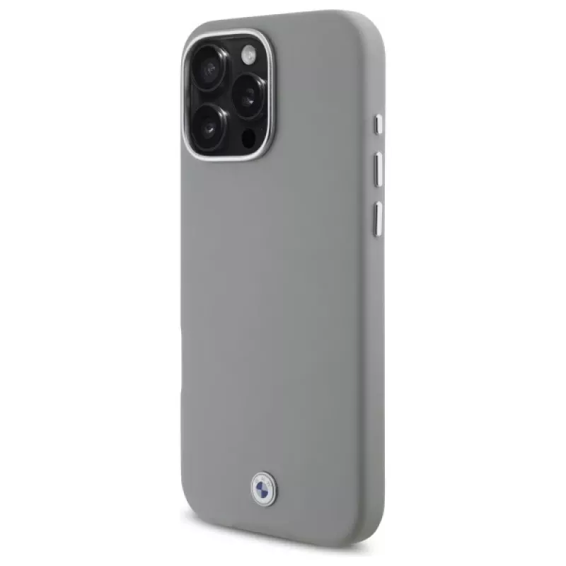 BMW M Collection Sign Full Wrapped Metal Hardcase, skirta Apple iPhone 16 Pro Max 6,9 colio, pilka, MagSafe