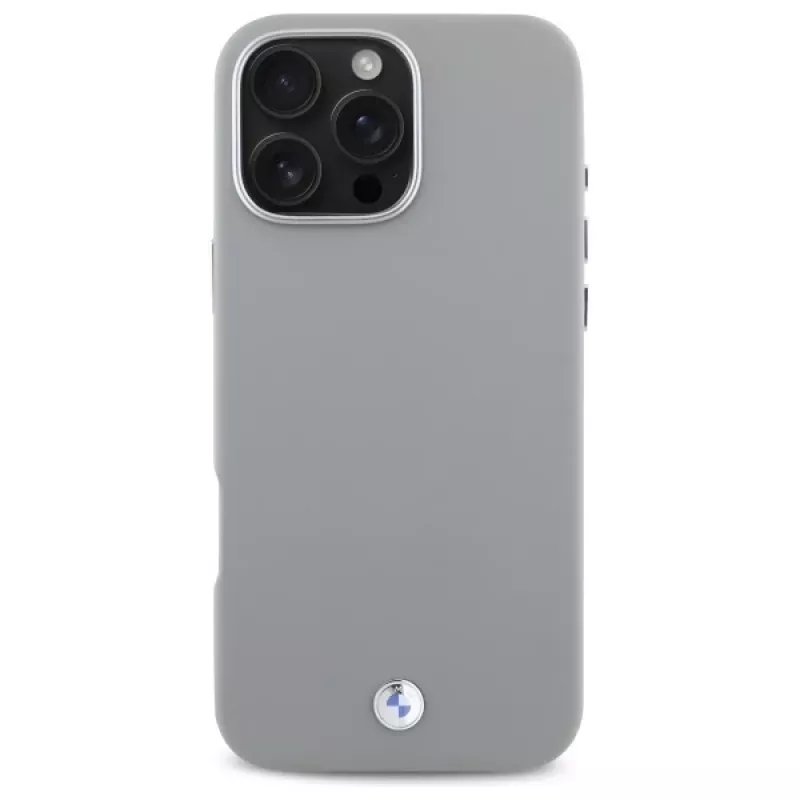 BMW M Collection Sign Full Wrapped Metal Hardcase, skirta Apple iPhone 16 Pro Max 6,9 colio, pilka, MagSafe