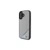 BMW M Perforated Tricolor Line MagSafe kietas dėklas, skirtas Apple iPhone 16 6,1 inch - Pilka