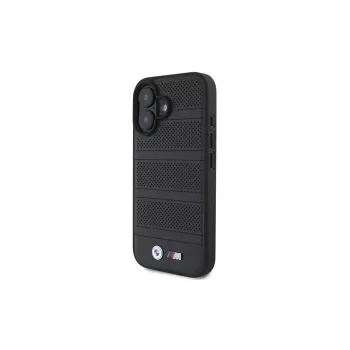 BMW M Collection Perforated and Stitched Line Hard Case for iPhone 16 6,1 inch - Black