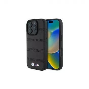 BMW M Perforated And Stitched Line Hardcase for Apple iPhone 16 Pro 6,3 inch Black MagSafe