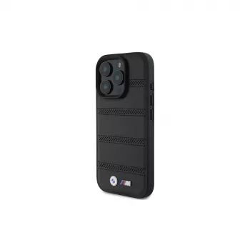 BMW M Perforated And Stitched Line Hardcase for Apple iPhone 16 Pro 6,3 inch Black MagSafe