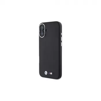 BMW M Collection Smooth Full Wrapped Metal MagSafe Hard Case, skirta Apple iPhone 16 - Juoda