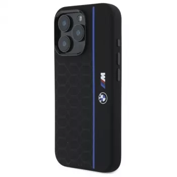 BMW BMHMP16X23SHEB Hardcase Silicone Hexagon Blue Line MagSafe, iPhone 16 Pro Max 6.9, juoda
