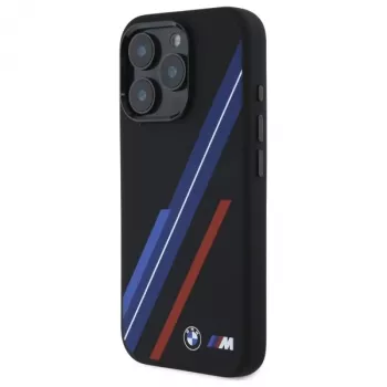 BMW BMHMP16X23SSPK Hardcase Silicone MagSafe Case for iPhone 16 Pro Max 6,9 inch Black Random Lines