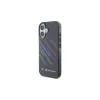 BMW BMHCP16M23HTRAK Hardcase for iPhone 16 Plus 6,7 inch Black Motorsport IML Random Stripes