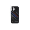 BMW BMHCP16M23HTRAK Hardcase for iPhone 16 Plus 6,7 inch Black Motorsport IML Random Stripes