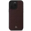 Mercedes-Benz MB Waves Leather Hard Case for Apple iPhone 16 Pro Max 6,9 inch Red