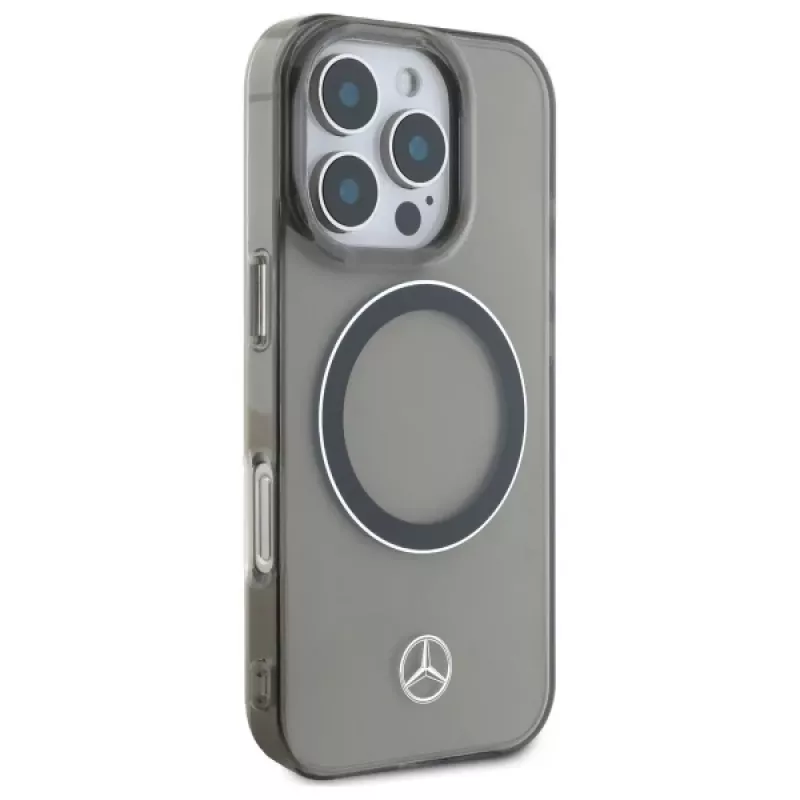 Mercedes-Benz MEHMP16L23HUOSK iPhone 16 Pro 6,3 inch Hardcase with Silver Ring MagSafe - Black