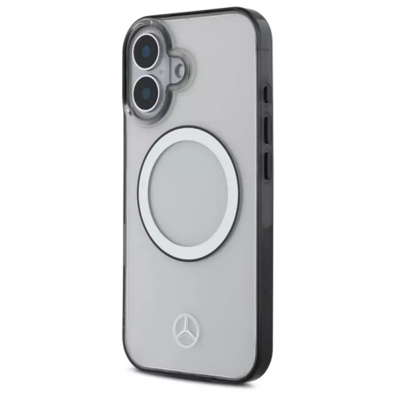 Mercedes-Benz MEHMP16S23HUOKC iPhone 16 6,1 inch Skaidrus Kietas Dėklas su Spausdintu Logotipu ir MagSafe