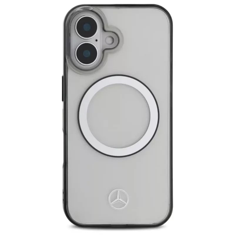 Mercedes-Benz MEHMP16S23HUOKC iPhone 16 6,1 inch Skaidrus Kietas Dėklas su Spausdintu Logotipu ir MagSafe