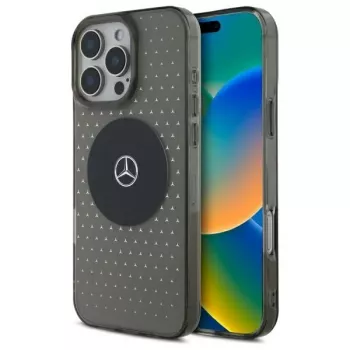 Mercedes-Benz iPhone 16 Pro 6.3-inch Hard Case Star Pattern MagSafe Black