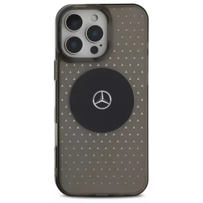Mercedes-Benz iPhone 16 Pro 6.3-inch Hard Case Star Pattern MagSafe Black