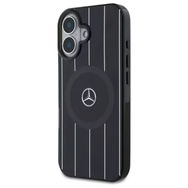Mercedes-Benz MEHMP16S23HRSK Double Layer Crossed Lines Hardcase iPhone 16 6,1 inch Juoda MagSafe