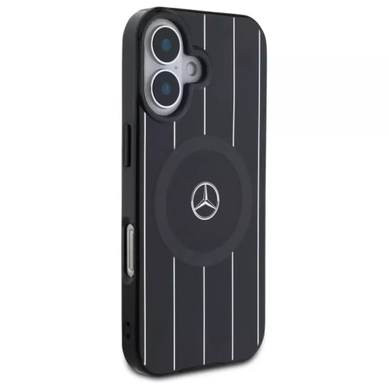 Mercedes-Benz MEHMP16S23HRSK Double Layer Crossed Lines Hardcase iPhone 16 6,1 inch Juoda MagSafe