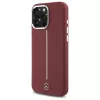 Mercedes-Benz Silicone Case for iPhone 16 Pro Max 6,9 inch Red with White Stripe MagSafe