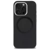 Mercedes-Benz MEHMP16L23SUTTK iPhone 16 Pro 6,3 colio juodas kietas silikoninis dėklas su toniniu logotipu ir MagSafe